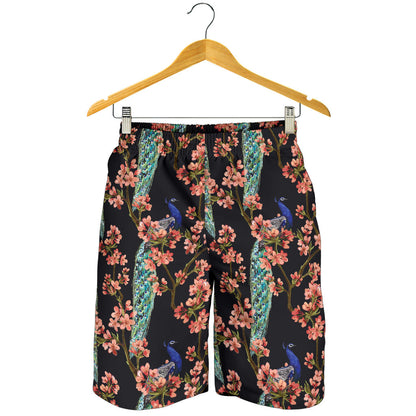 Peacock Pattern Print Design A01 Mens Shorts