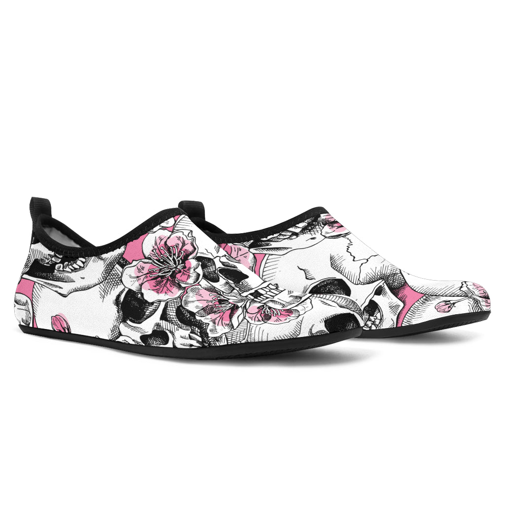 Cherry Blossom Pattern Print Design CB03 Aqua Water Shoes