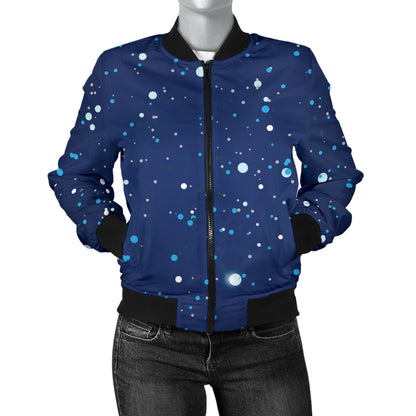 Night sky Pattern Print Design A03 Women's Bomber Jacket