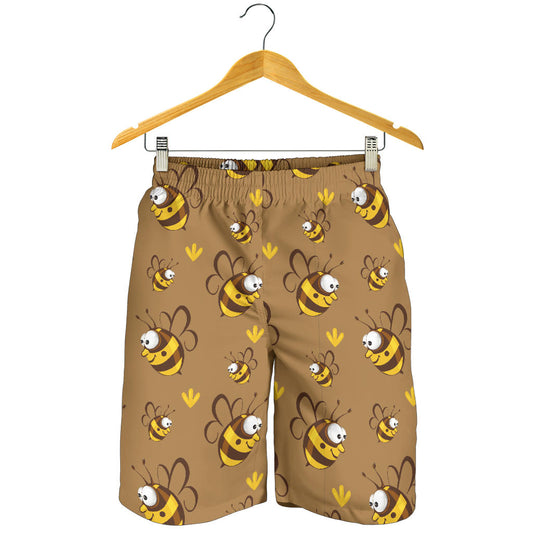 Bee Pattern Print Design BEE09 Mens Shorts