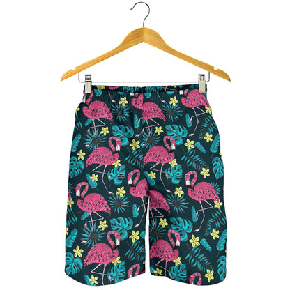 Flamingo Print Pattern Mens Shorts