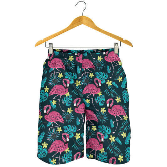 Flamingo Print Pattern Mens Shorts