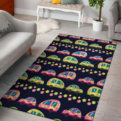 Camper Cute Camping Design No 3 Print Area Rugs