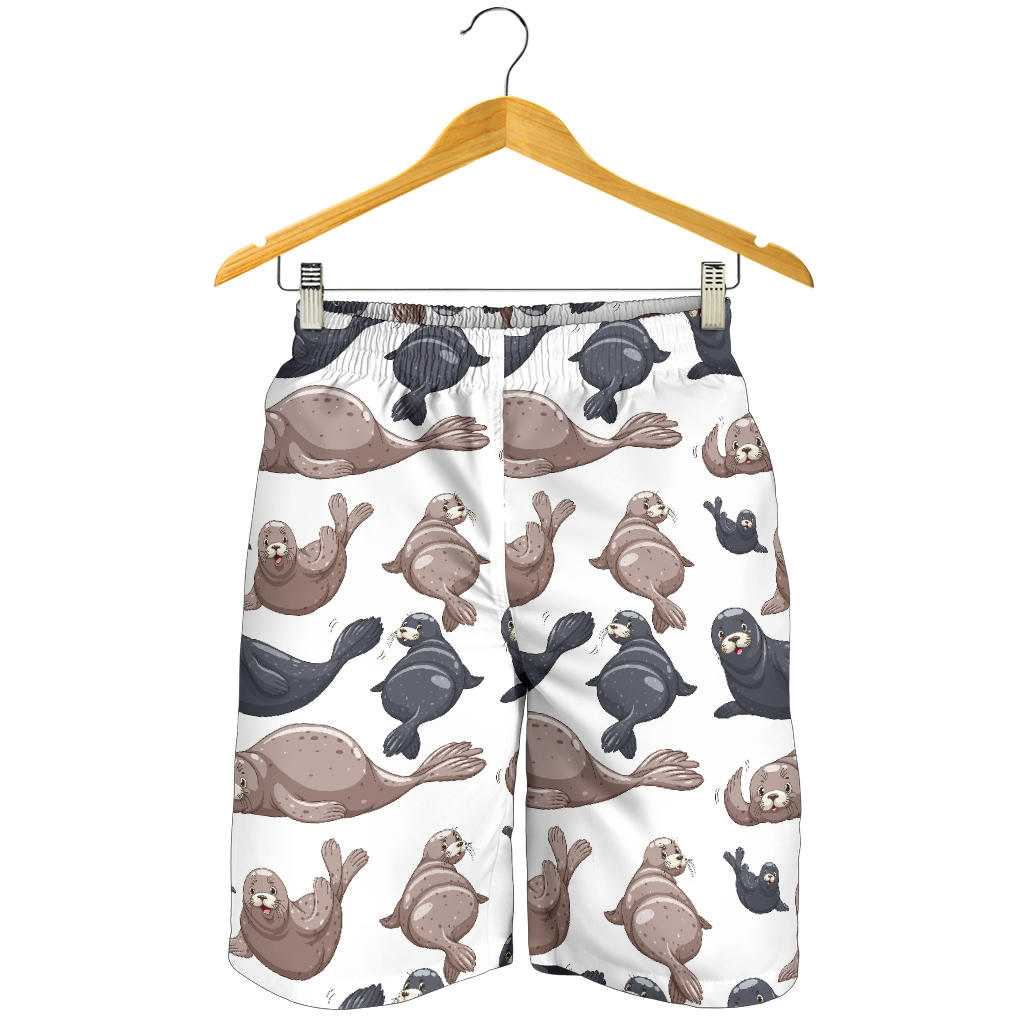 Sea Lion Pattern Print Design 02 Mens Shorts
