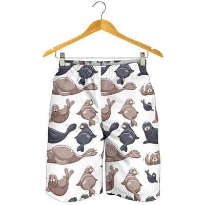 Sea Lion Pattern Print Design 02 Mens Shorts