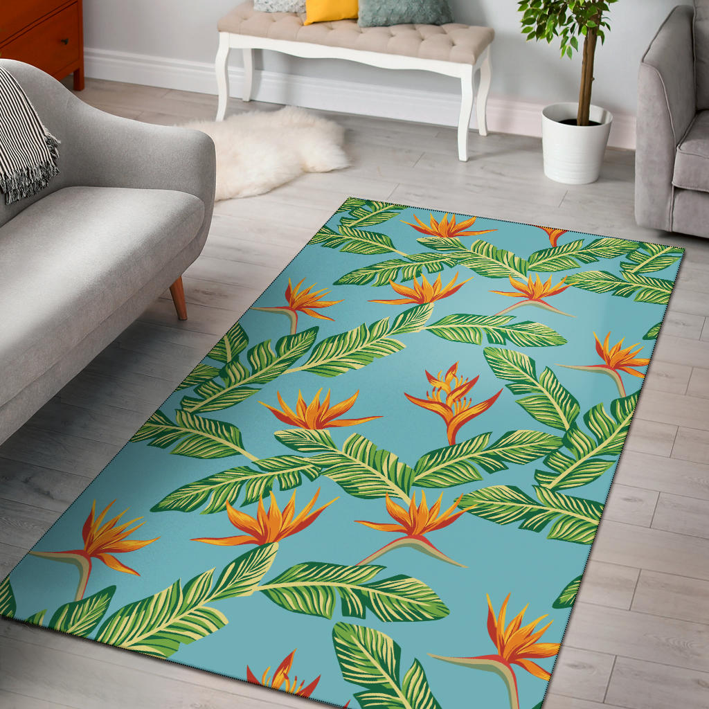 Bird Of Paradise Pattern Print Design BOP04 Area Rugs