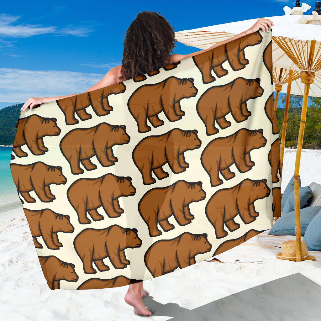 Bear Pattern Print Design BE05 Sarong Pareo Wrap