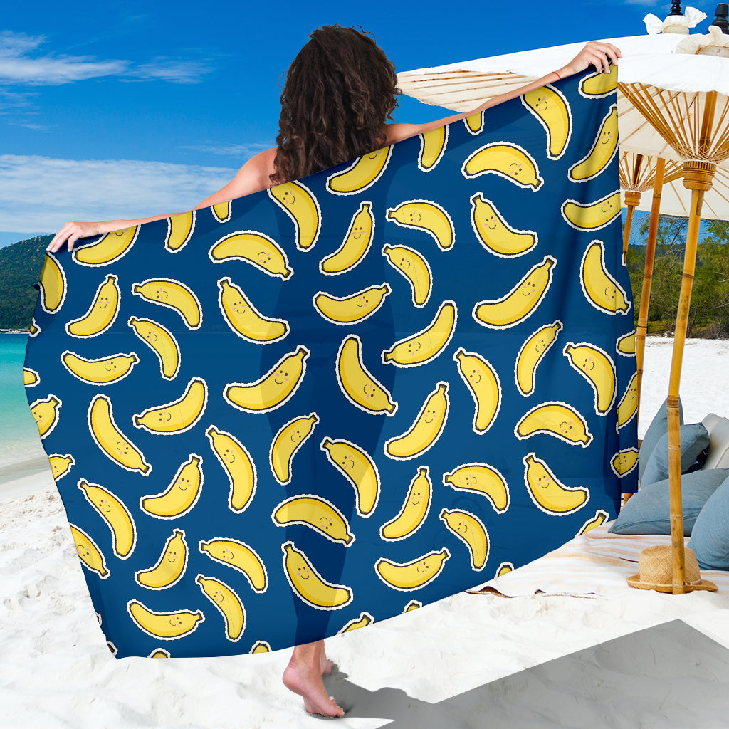 Banana Pattern Print Design BA03 Sarong Pareo Wrap