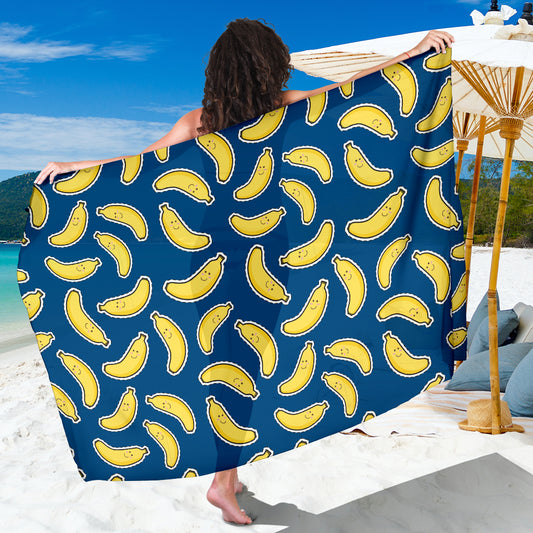 Banana Pattern Print Design BA03 Sarong Pareo Wrap