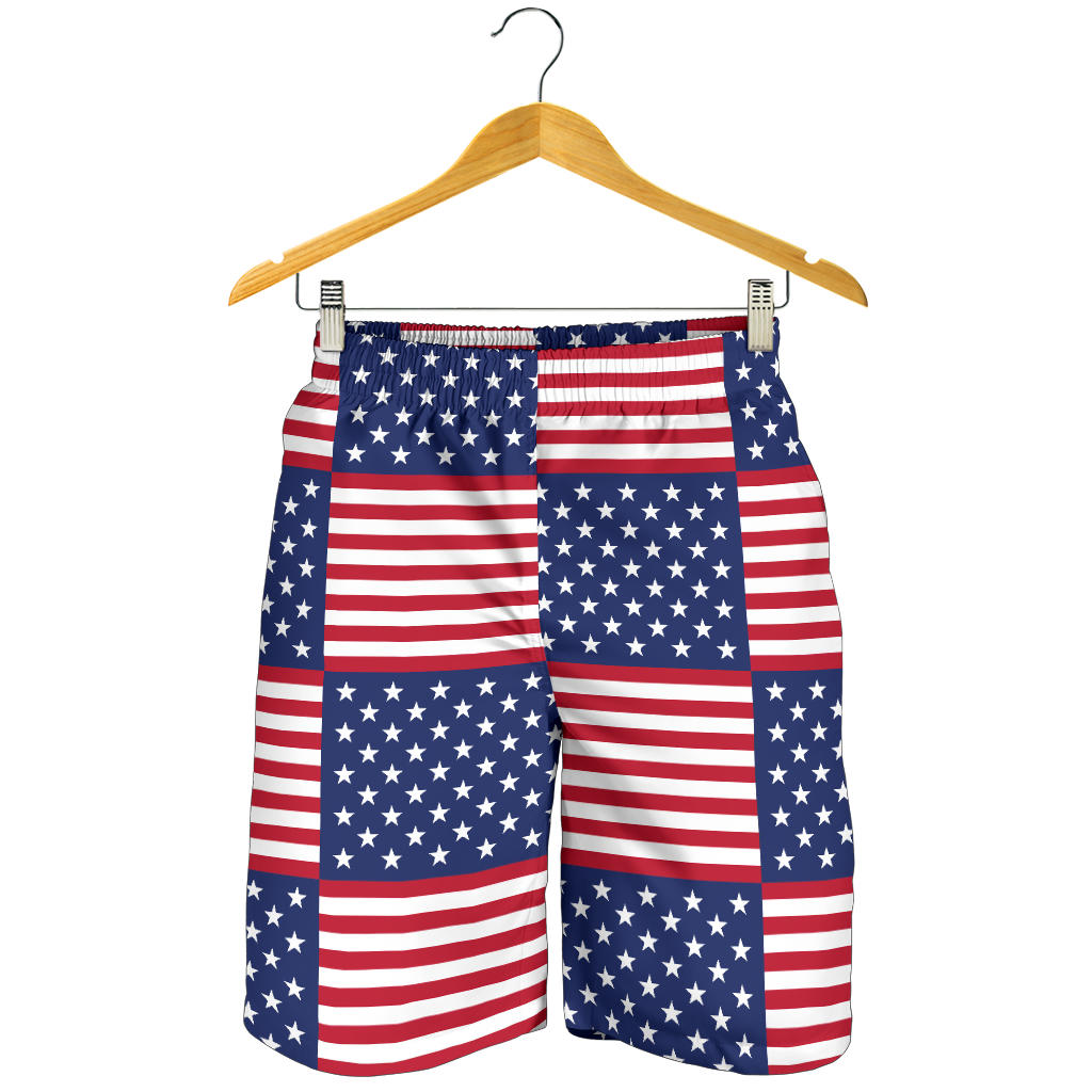 Patriotic US Flag Pattern Print Design A03 Mens Shorts