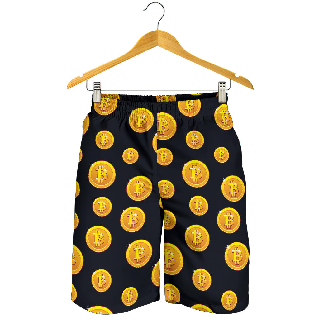 Bitcoin Pattern Print Design DO04 Mens Shorts