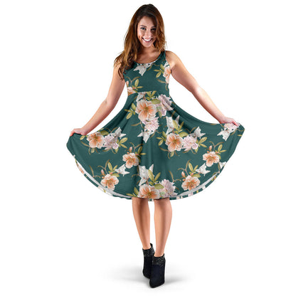 Iris Pattern Print Design IR01 Midi Dress