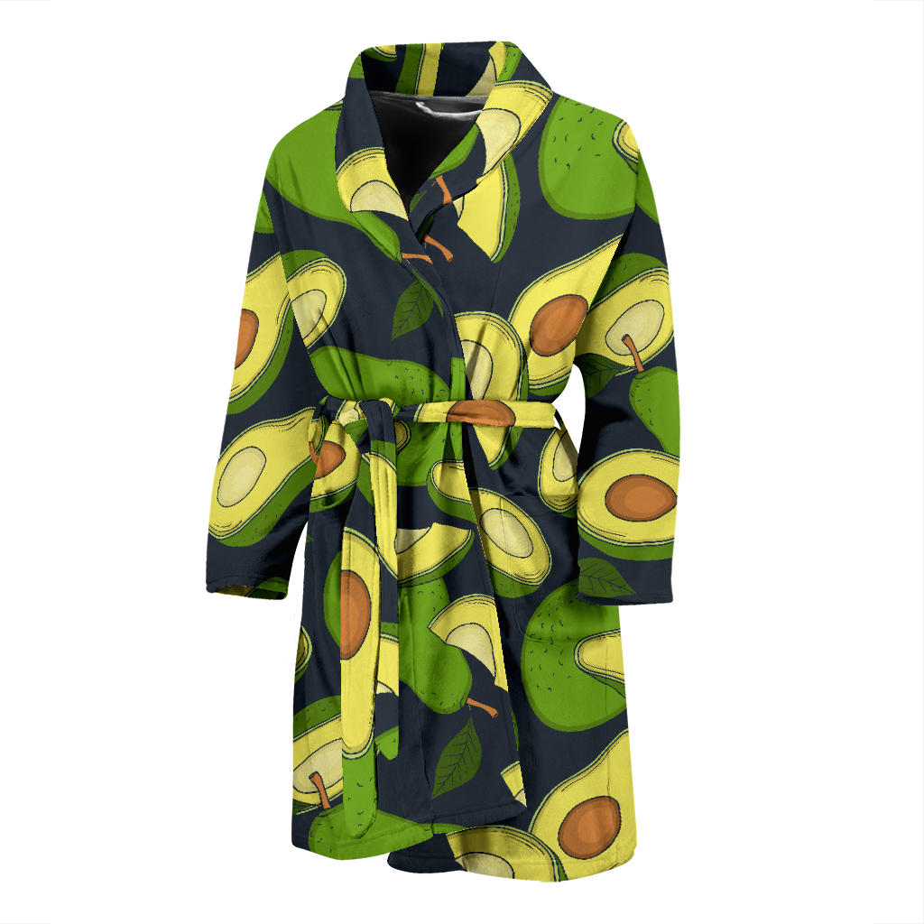 Avocado Pattern Print Design AC013 Men Bathrobe