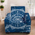 Nautical Compass Print Armchair Slipcover