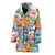 Donut Pattern Print Design DN01 Women Bathrobe