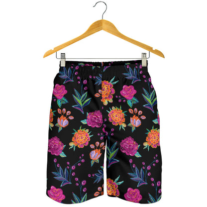 Marigold Pattern Print Design MR02 Mens Shorts