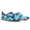 Blue Hibiscus Pattern Print Design HB011 Aqua Water Shoes