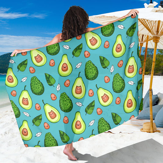 Avocado Pattern Print Design AC05 Sarong Pareo Wrap