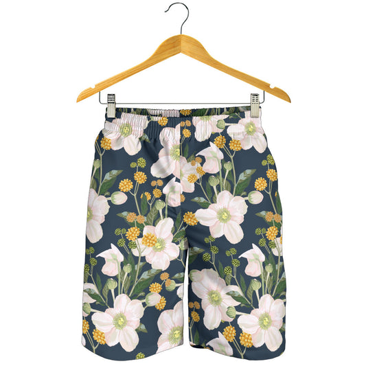 Anemone Pattern Print Design AM04 Mens Shorts