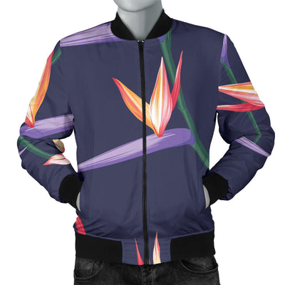 Bird Of Paradise Pattern Print Design BOP015 Men Bomber Jacket