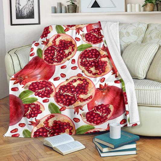 Pomegranate Pattern Print Design PG03 Fleece Blanket