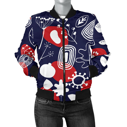 Nordic Pattern Print Design A02 Women's Bomber Jacket