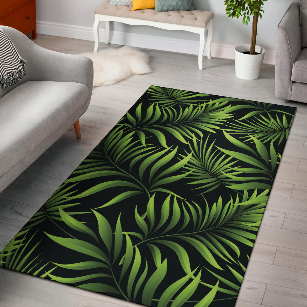 Palm Leaves Pattern Print Design PL07 Area Rugs