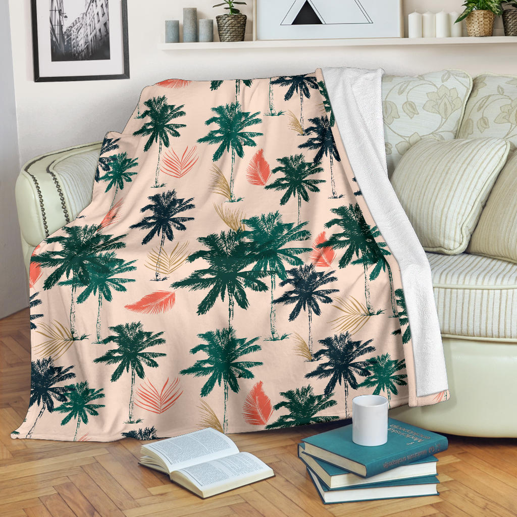 Palm Tree Pattern Print Design PT014 Fleece Blanket