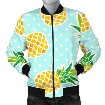Pineapple Pattern Print Design PP01 Men Bomber Jacket