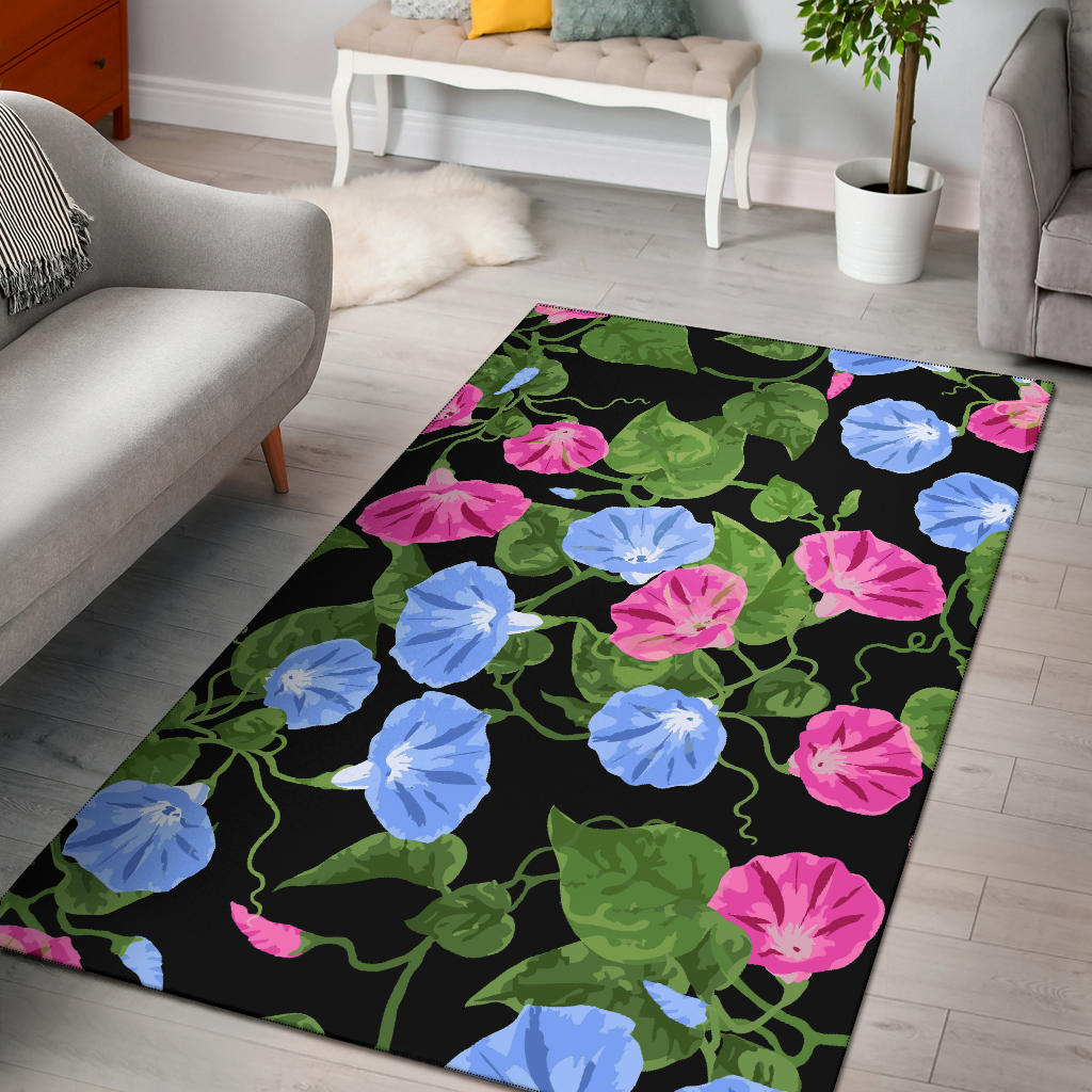 Morning Glory Pattern Print Design MG04 Area Rugs