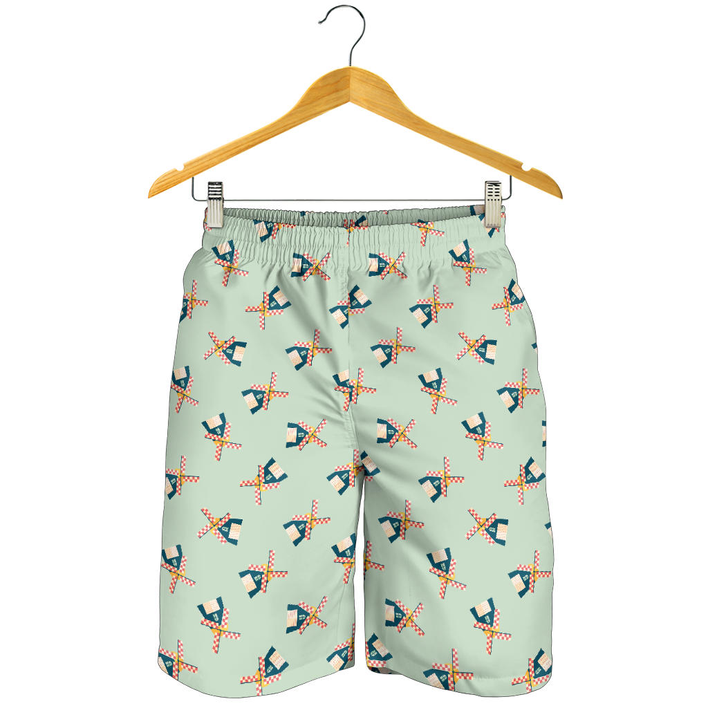 Windmill Pattern Print Design 02 Mens Shorts