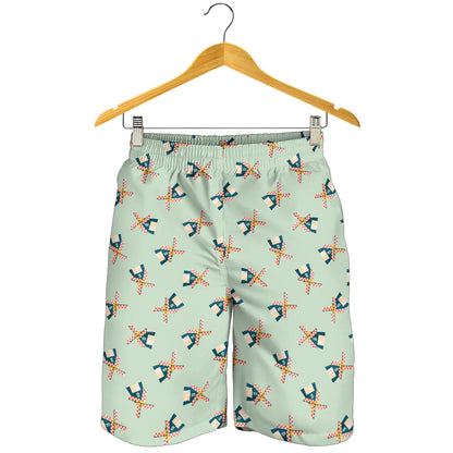 Windmill Pattern Print Design 02 Mens Shorts