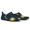 Gold Sun Moon Face  Aqua Water Shoes