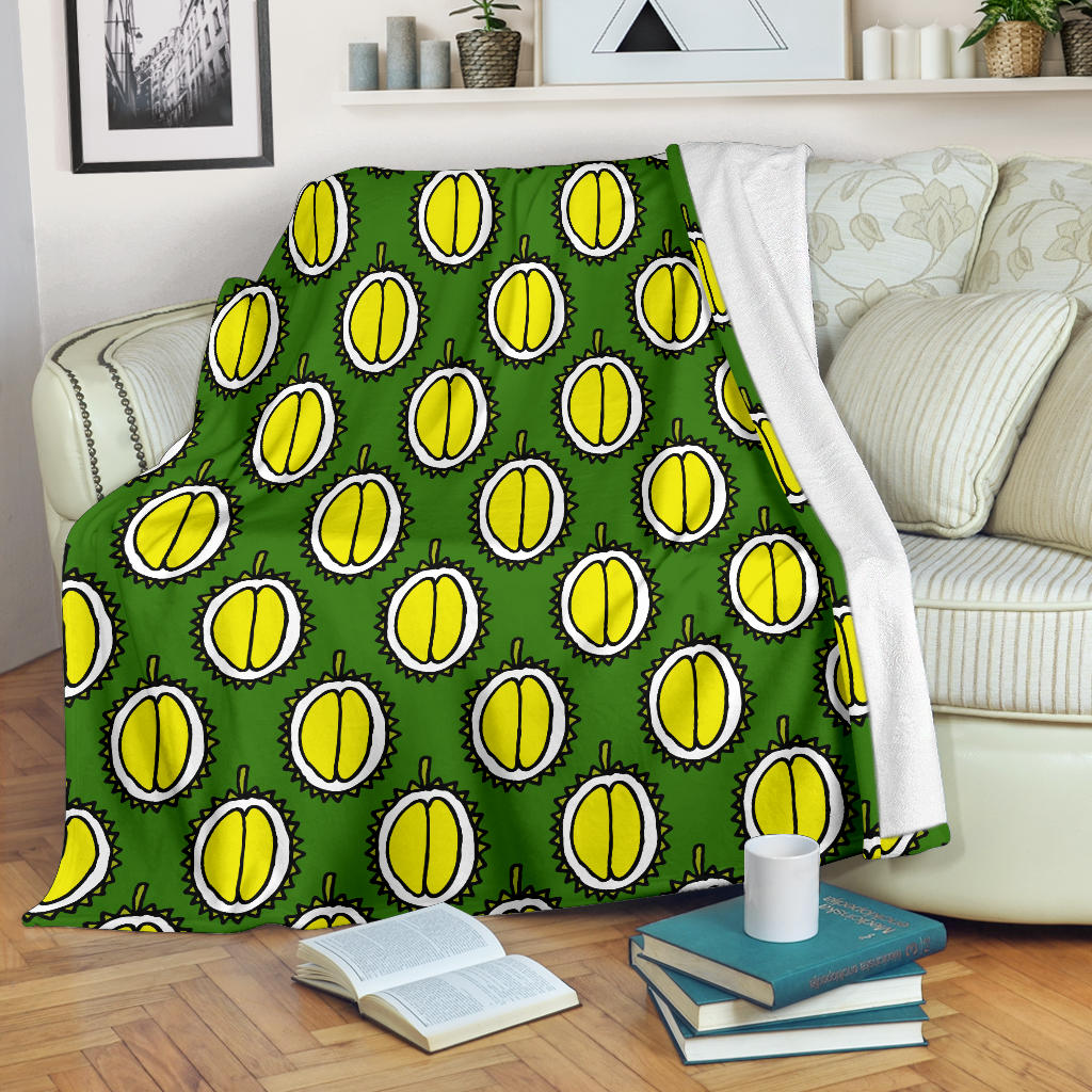 Durian Pattern Print Design DR01 Fleece Blanket