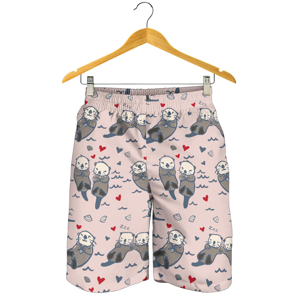 Sea Otter Pattern Print Design 02 Mens Shorts