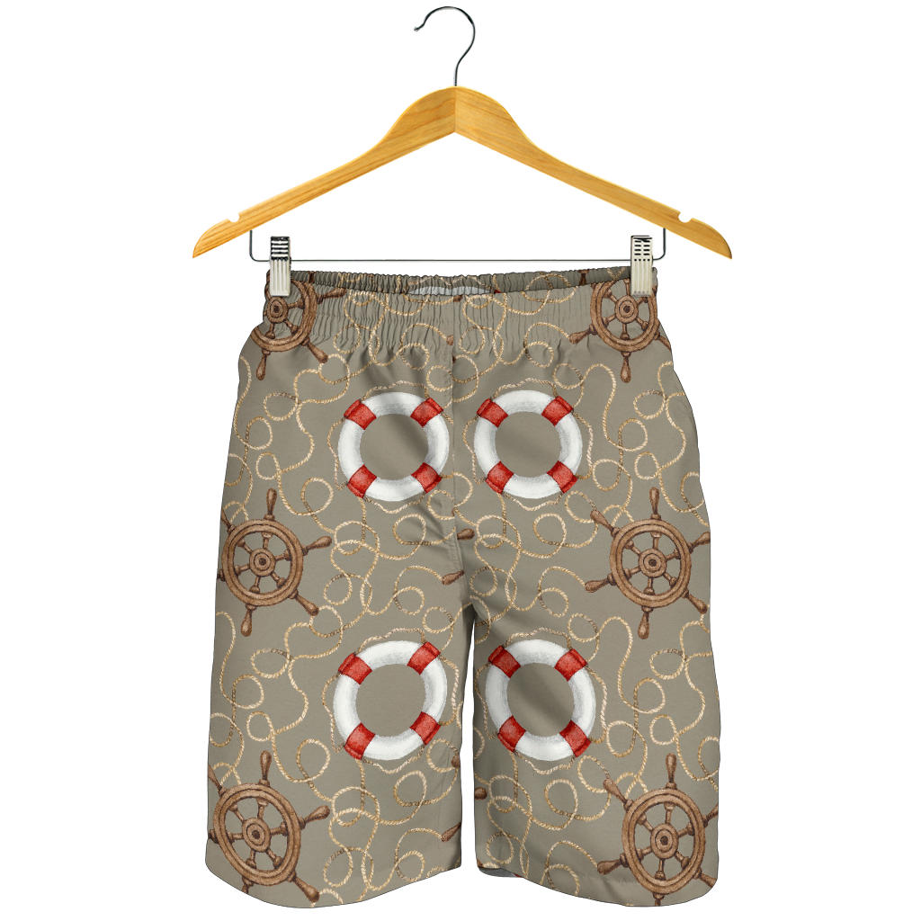 Nautical Pattern Print Design A02 Mens Shorts