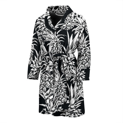 Pineapple Pattern Print Design PP08 Men Bathrobe