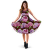 Hydrangea Pattern Print Design HD08 Midi Dress