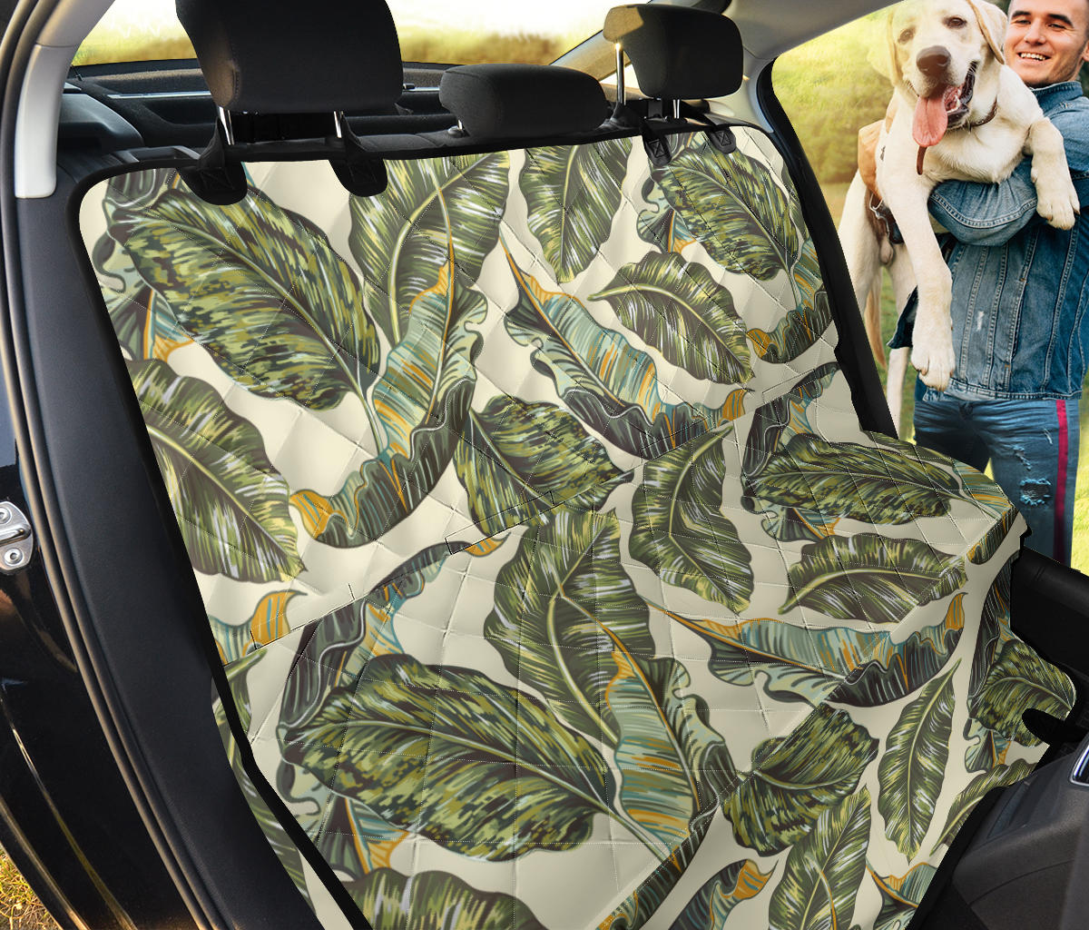 Banana Leaf Pattern Print Design BL08 Rear Dog  Seat Cover