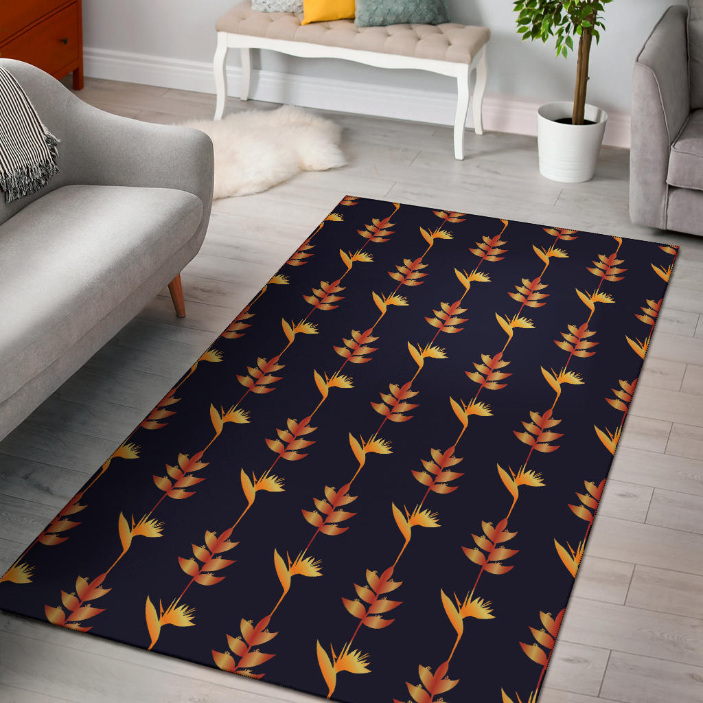 Heliconia Pattern Print Design HL06 Area Rugs