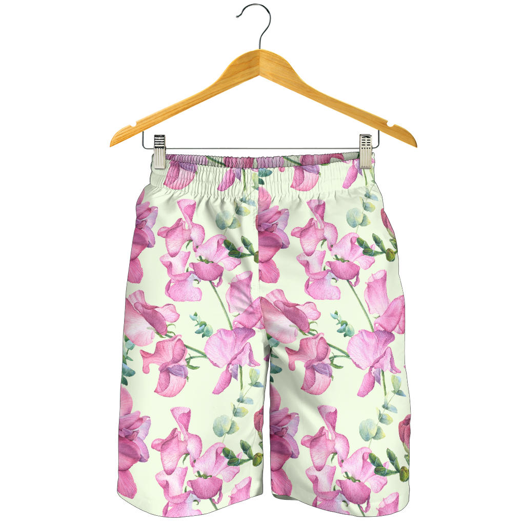 Peony Pattern Print Design PE011 Mens Shorts
