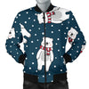 Polar Bear Pattern Print Design PB05 Men Bomber Jacket