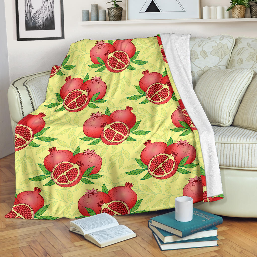 Pomegranate Pattern Print Design PG07 Fleece Blanket