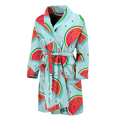 Watermelon Pattern Print Design WM03 Men Bathrobe