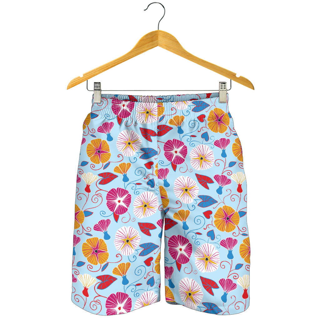 Morning Glory Pattern Print Design MG06 Mens Shorts
