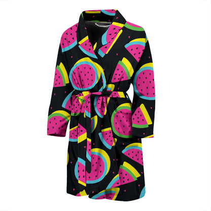Watermelon Pattern Print Design WM07 Men Bathrobe