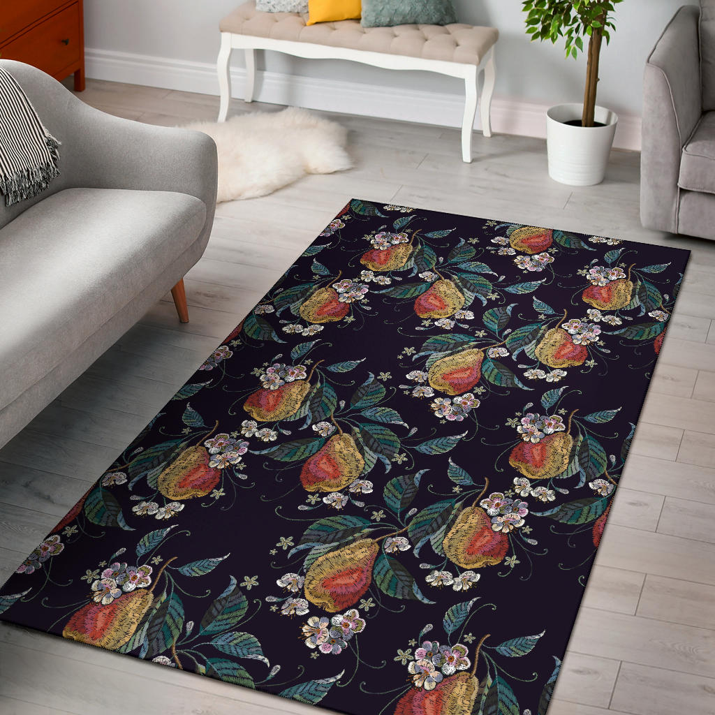 Pear Pattern Print Design PE02 Area Rugs