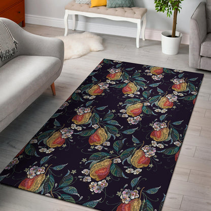 Pear Pattern Print Design PE02 Area Rugs