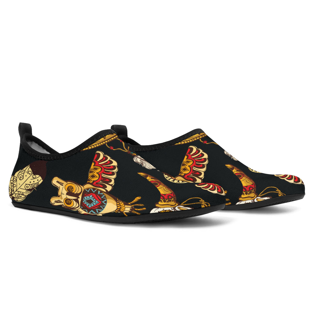 Native American Symbol Pattern Aqua Water Shoes