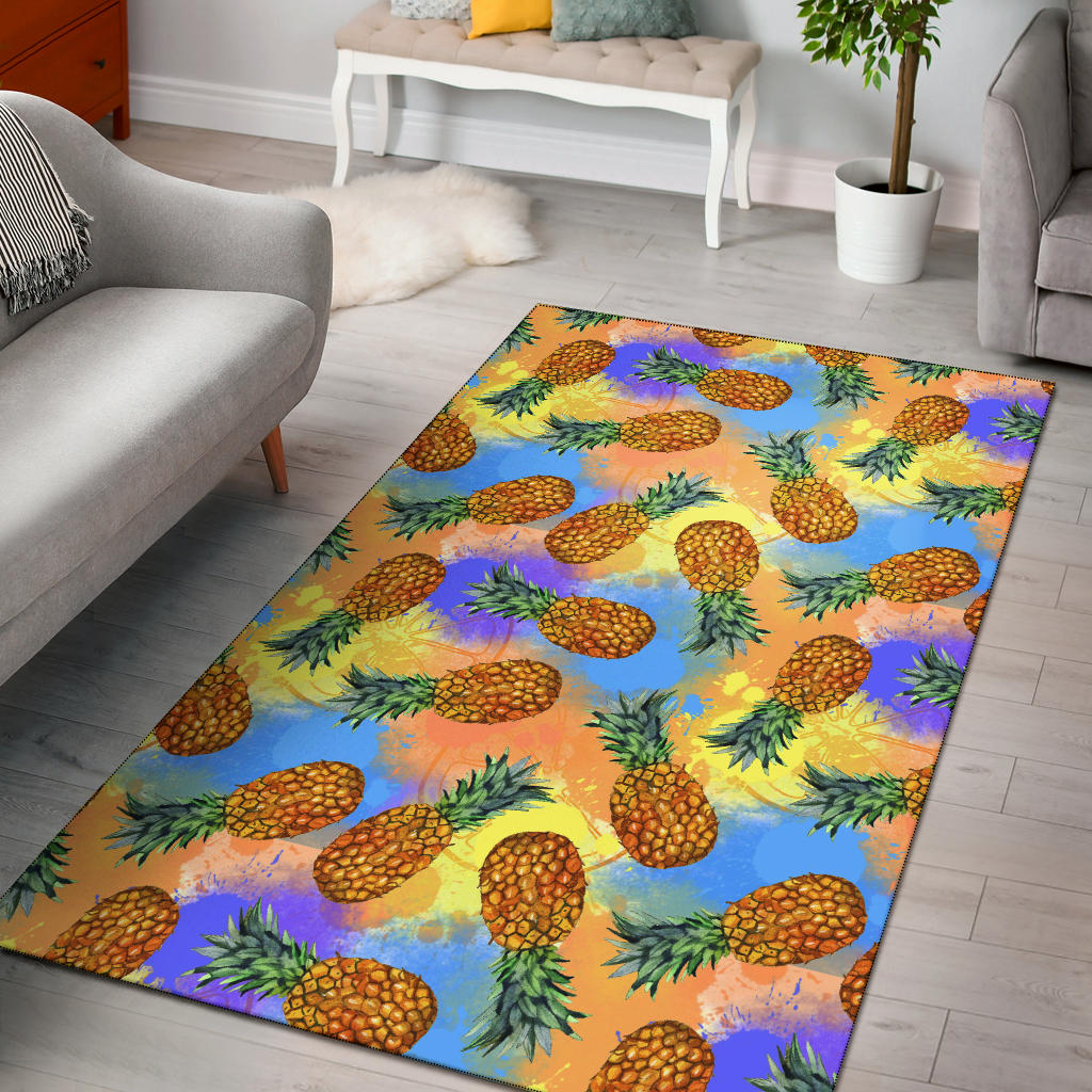Pineapple Pattern Print Design PP09 Area Rugs